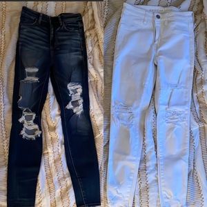 2-Pack American Eagle High-Rise Ripped Jegging Jeans - size 4 short!